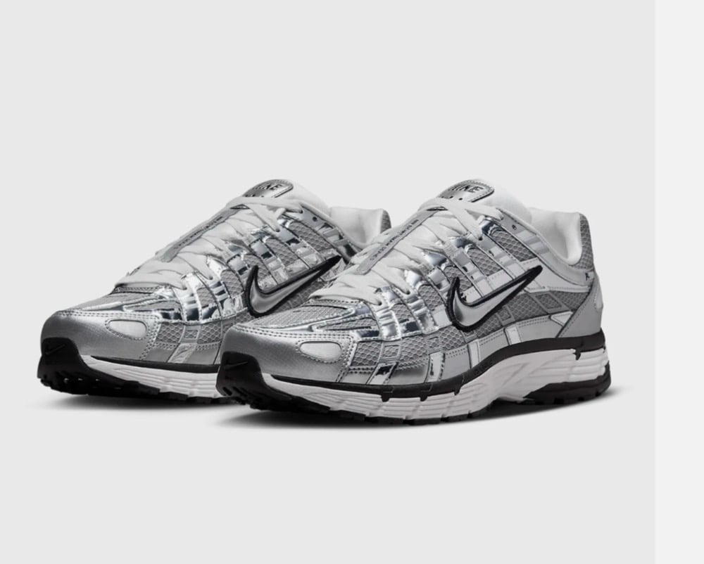 Nike P-6000 New Metallic Silver Men's Sneakers 