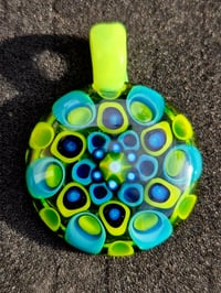 Image 1 of Green Dotstack Glass Pendant 