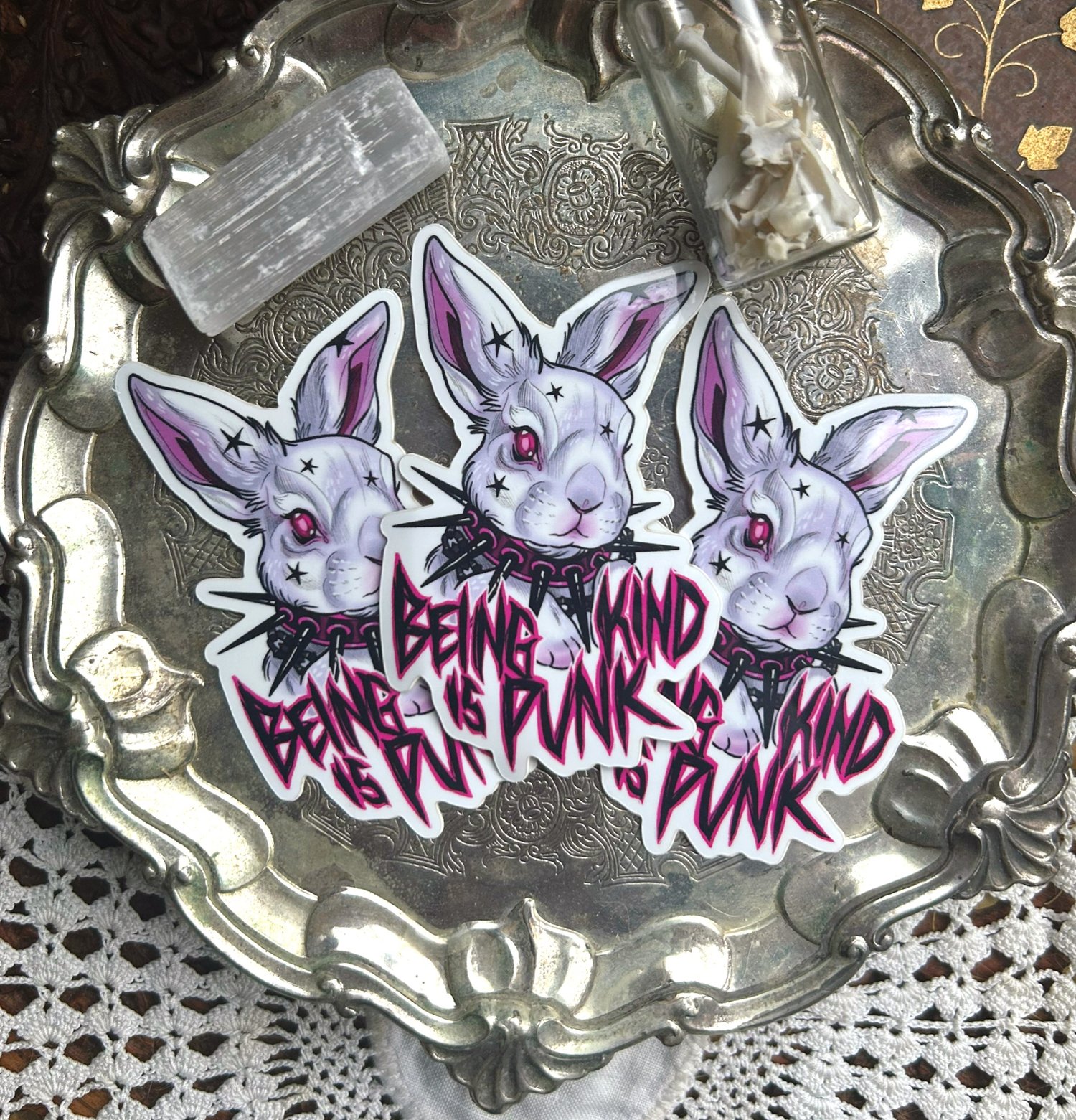 Image of BEING KIND IS PUNK STICKER