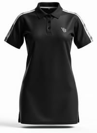 Image 5 of YB Woman’s Cotton Mesh Polo Dress 