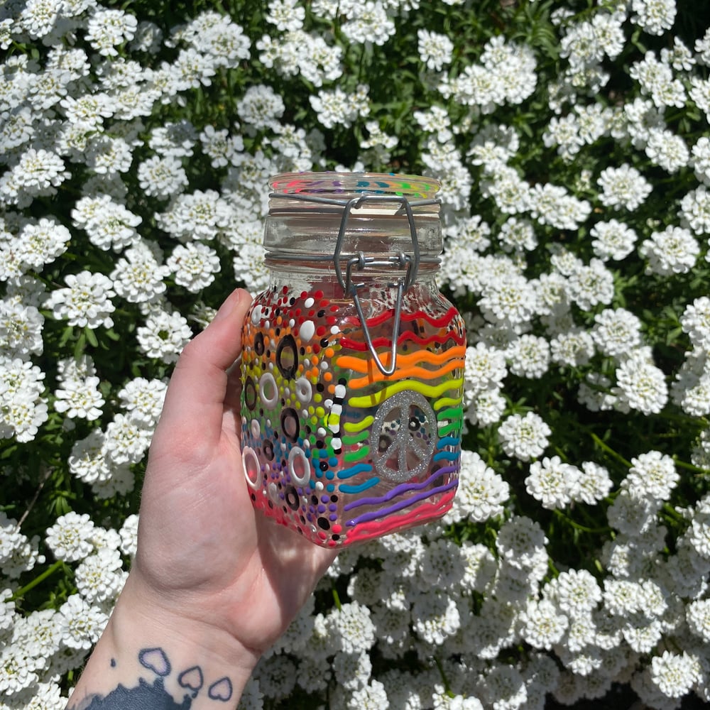 Image of happy bubbles stash jar 