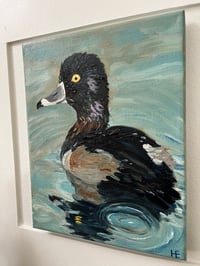 Image 4 of Ring-necked Duck Oil Painting 8x10in