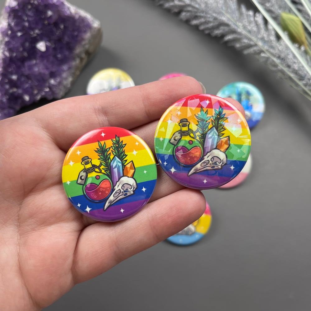 Witchy Pride Flag Button