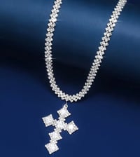 Image 2 of Crossed My Mind Necklace - Silver