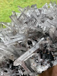 Image 20 of Laser Quartz Cluster In A Bed Of Hematite #1808