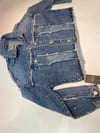 denim light blue  rhinestone jean jacket