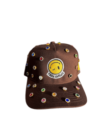 Image 1 of brown custom gem hat 