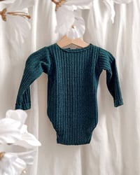 Image 3 of Baby Boys Bodysuit for Photoshoot |Asher | 6-9 months | emerald green