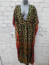 Image 2 of FLORENCE maxi dress forest green and rust