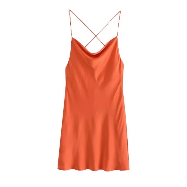 Image of 'Orange Silk' Dress