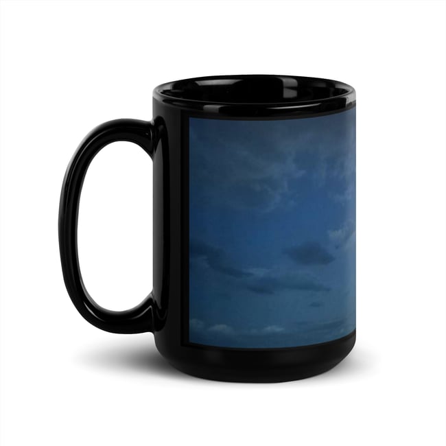 Night Series-Black Glossy Mug 1