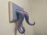 Image 2 of Pink/blue color shifting double tentacles on lilac and white base jewelry holder 
