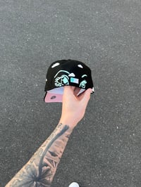 Image 4 of PINK BRIM PARTLY CLOUDY TAMPA DEVIL RAYS CUSTOM FITTED CAP