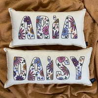 Image 1 of Vibrant Floral Personalised Cushion 