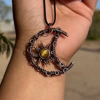 Image 4 of Gold Tigers Eye Moon & Sun Pendant 🌙☀️💛*CUSTOM REMAKE*