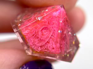 Image of Pink and Holo dice set (finished upon order) 