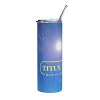 Image 1 of Sky's Limitless Stainless Steel Tumbler . Believe = Achieve