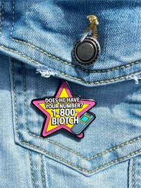 Image 2 of She’s The Man Enamel Pin – “1-800-BIOTCH” Amanda Bynes Quote, Y2K Movie Inspired Accessory