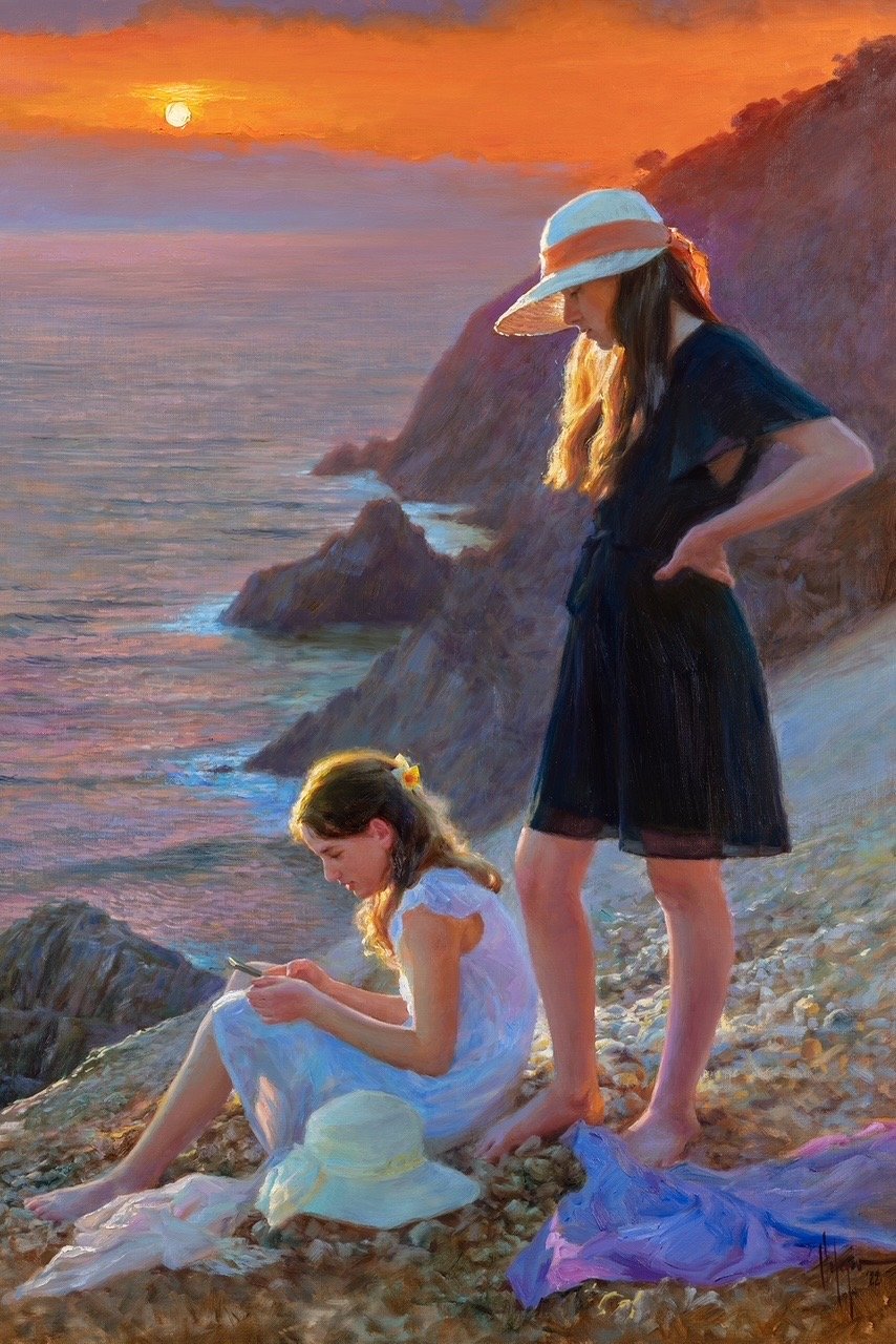 Image of PRINT ON CANVAS "SOLENE AND LAURA"