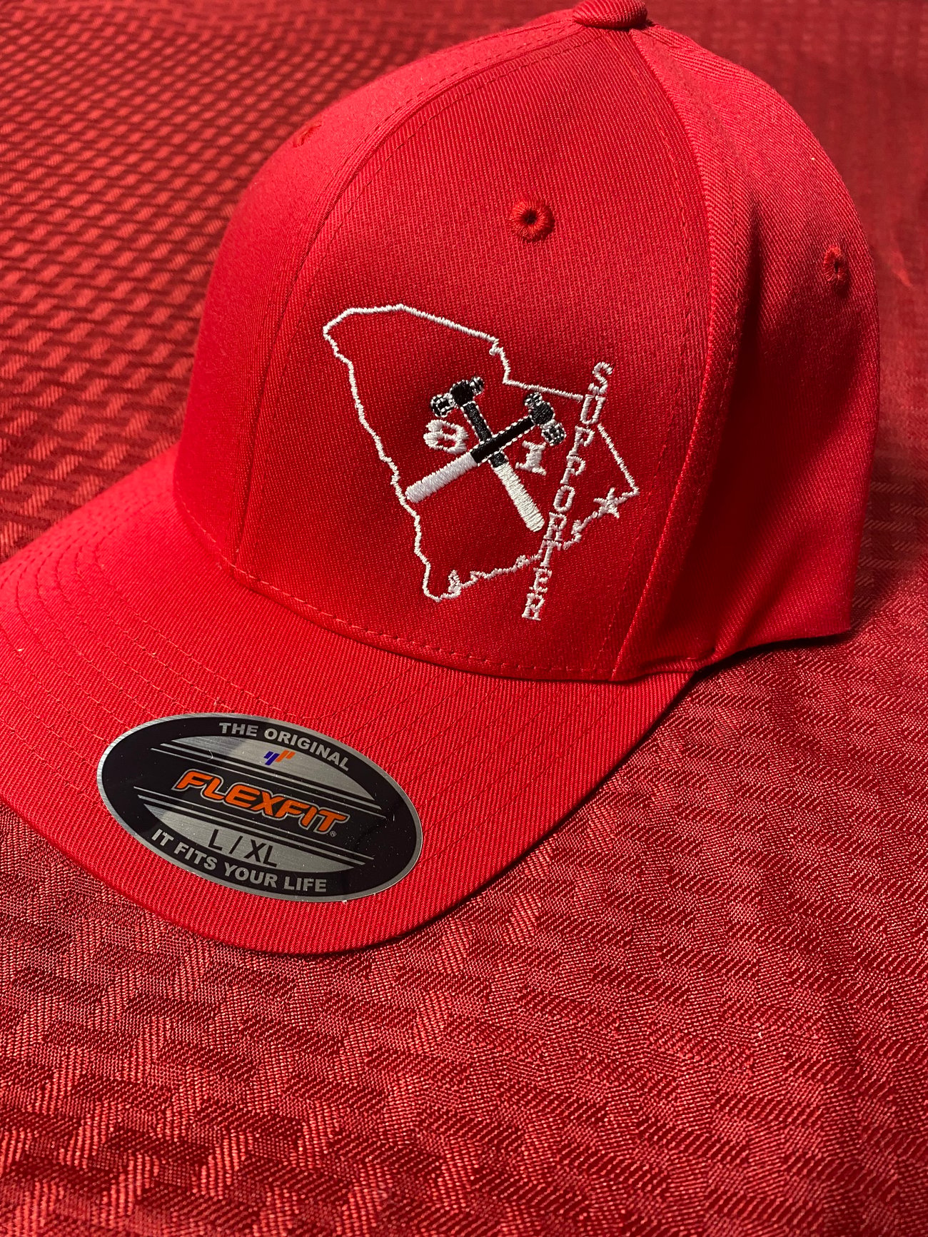 NEW-State Logo 81 support hat (red) | Hells Angels Myrtle Beach Support ...