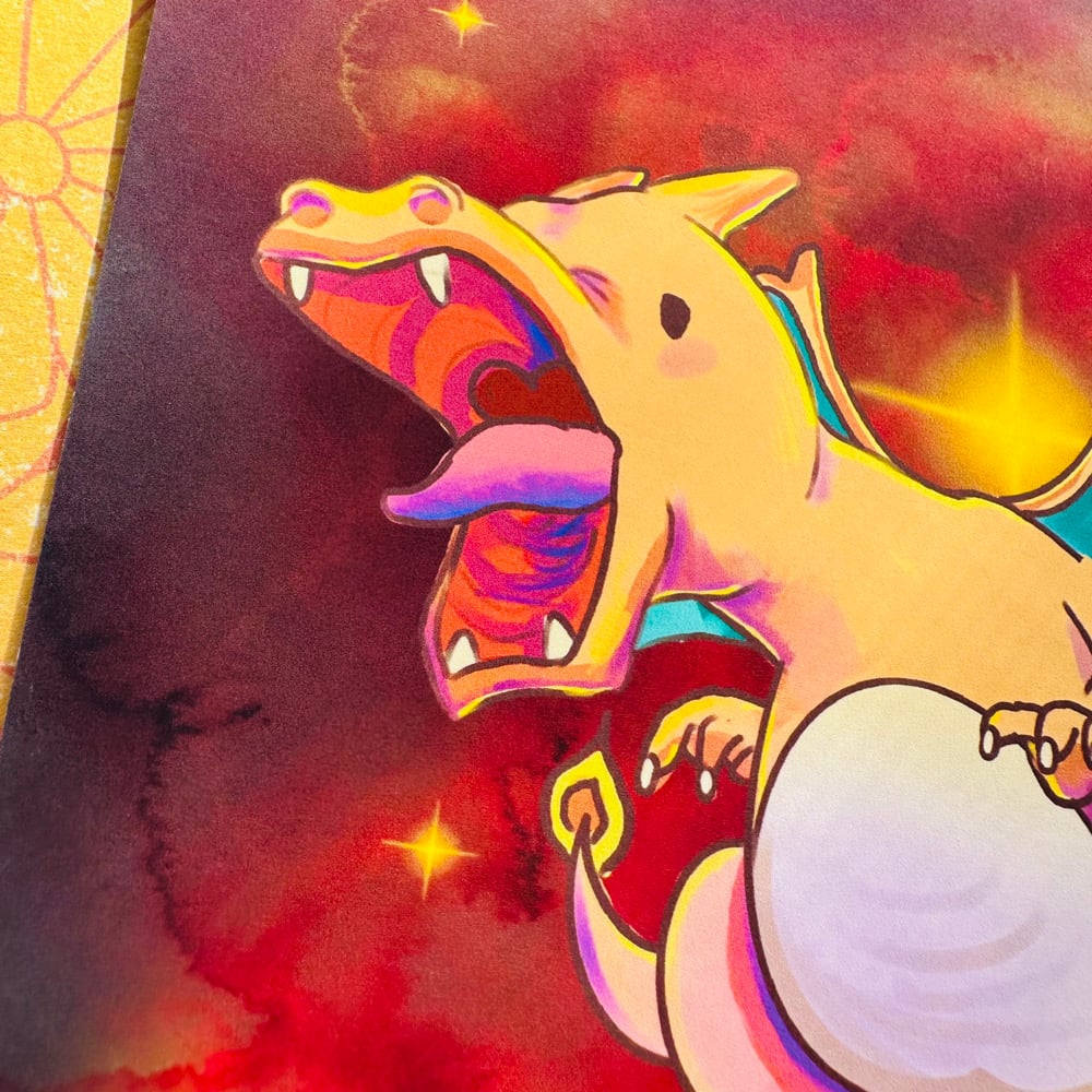 Image of Pokemon Art Print Set of 3 - Gen 1 Starters | Charizard, Venusaur, Blastoise