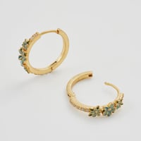 Image 2 of Fable Floral Wreath Hoop Earrings