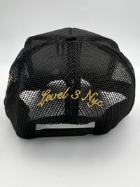 Image 3 of LVL3 NYC BLACK TRUCKER HAT