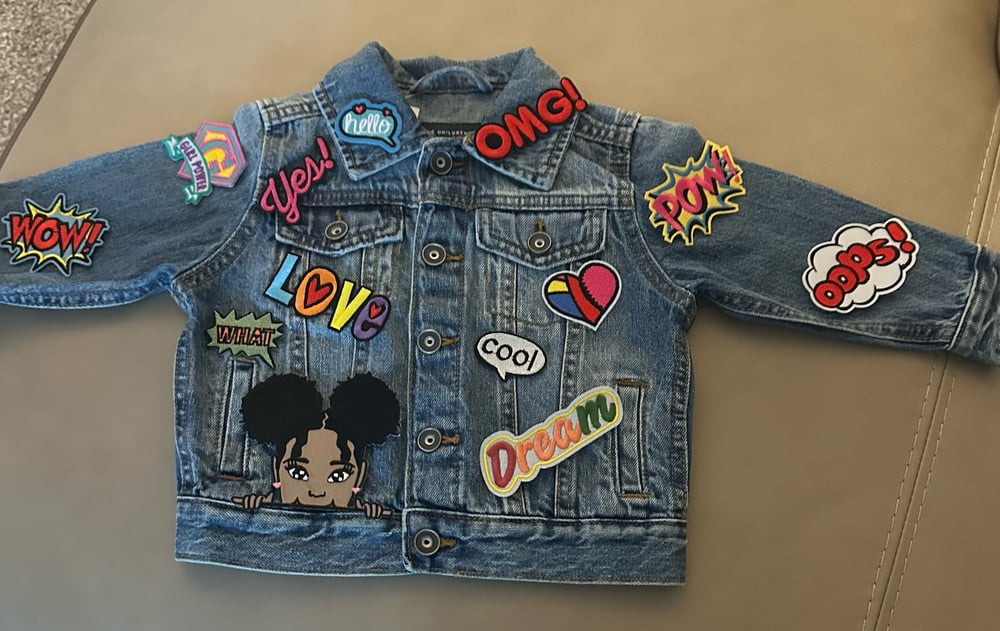 Image of Children’s Personalized Denim Patch Jacket 
