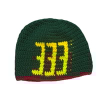 Hunter Green w/ Yellow 333 Red Rim Fitted Beanie
