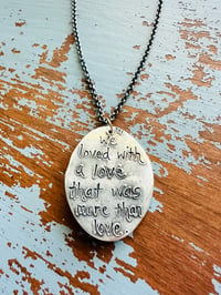 Image 2 of sterling silver Edgar Allan Poe quote necklace