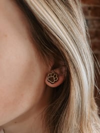 Image 1 of Paw Stud Earrings