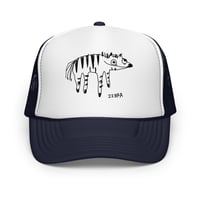 Image 1 of Foam trucker hat zebra 
