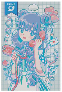 Image 2 of Calling Full Size Diamond Painting by Hiroko
