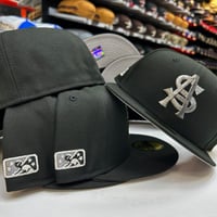 Image 2 of New Era 59Fifty Black Pewter Side Batty