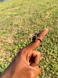 Image 2 of BLACK TOURMALINE WOVEN RING