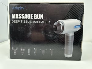 Image of Athphy Deep Tissue Massager Massage Gun With 6 Attachments - New Sealed - Free Shipping