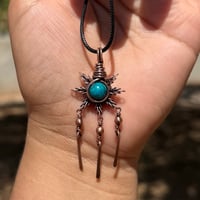 Image 2 of Chrysocolla Sun Pendant 💙