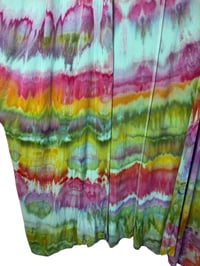 Image 5 of *IRREGULAR* 2X PLUS Long Woven Kimono in Bright Agate Ice Dye