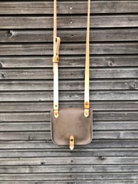 Image 5 of Handbag Made In Grey Brown Oiled Leather