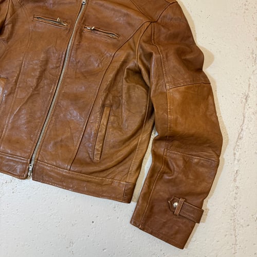Image of 1990s Leather Biker Jacket, Size Medium
