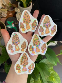 Image 2 of Holographic Morel Stickers 
