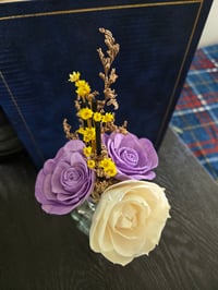 Image 5 of Roped White & Lilac Roses Floral Reed Diffuser