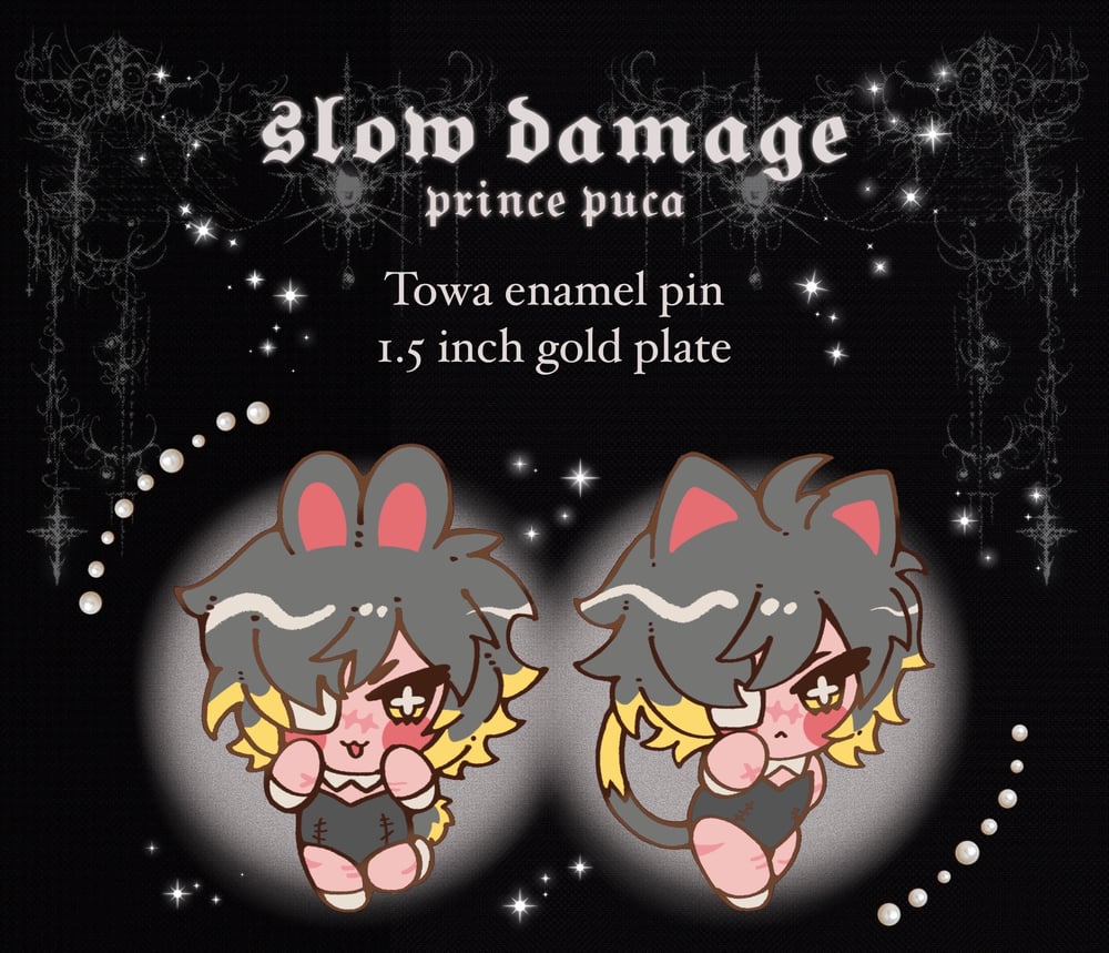 Image of Towa Slow Damage Enamel Pins 1.5 inch 