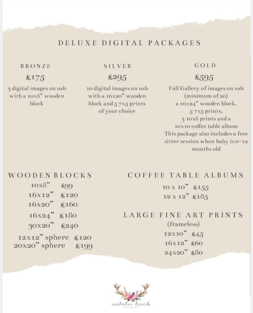 Image of Outdoor shoot packages and wall art 