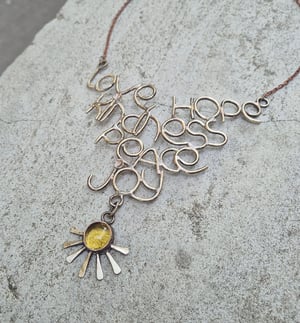 Warm words necklace 