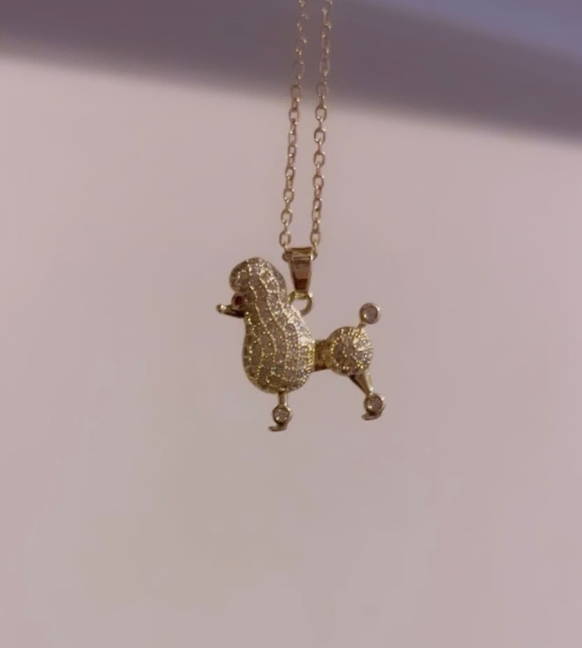 Poodle necklace sale charm