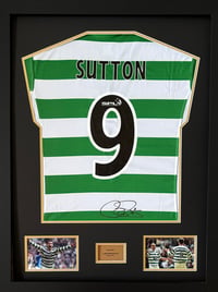 Signed Framed Chris Sutton Celtic Shirt