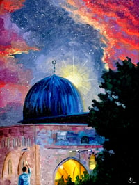 Masjid al-Aqsa original oil painting 