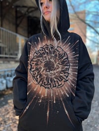 Image 1 of “Beauty is from within you” Hoodie - Handpainted bleach art on unisex pullover hoodie - size XL 