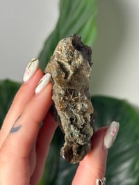 Image 1 of HALF POLISHED HIMALAYAN RUTILE IN QUARTZ CLUSTER F